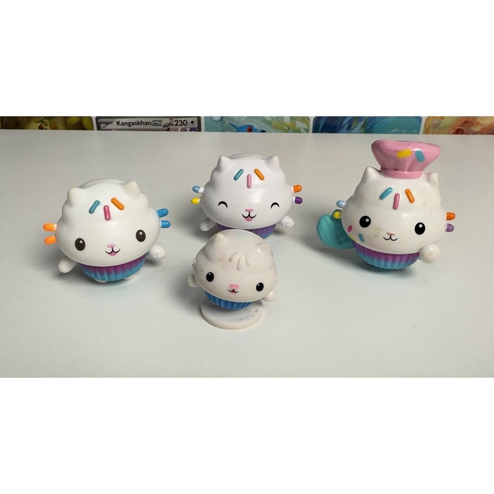 Gabby's Dollhouse Figure Lot of 4 Cupcake Cat Figures DreamWorks